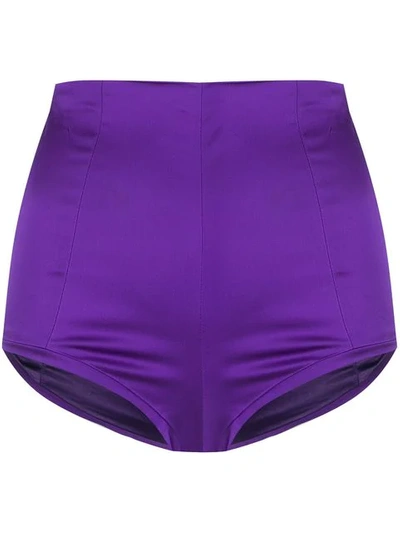 Murmur High Waisted Cheeky Shorts In Purple