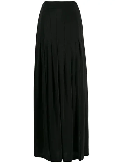 Erika Cavallini Pleated Maxi Skirt In Black