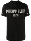 Philipp Plein Logo Embellished T-shirt In Black