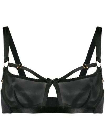 Bordelle Lace Multi-strap Bra In Black