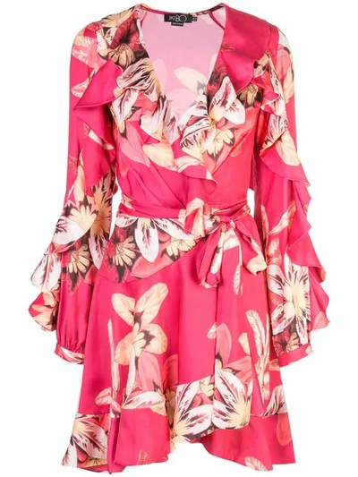 Patbo Floral Wrap Dress In Pink