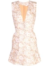 Zimmermann Floral Print Mini Dress In Brown