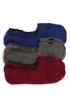 Polo Ralph Lauren High Gauge 3-pack Liner Socks In Red Multi