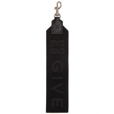 Givenchy Black Large 4g Logo Keychain In 001-blk