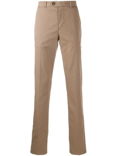 Brunello Cucinelli Straight-fit Trousers In Neutrals