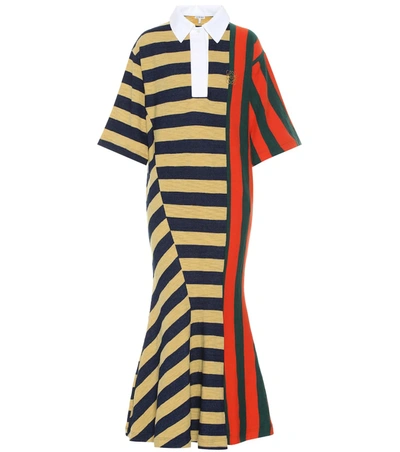 Loewe Striped Cotton Rugby Shirtdress In Multicolor