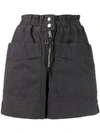 Isabel Marant Étoile Lizy High Waist Cotton Canvas Shorts In Black