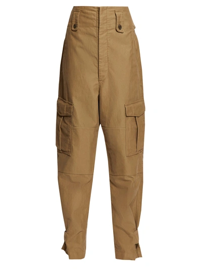 Isabel Marant Étoile Geena Patch-pocket High-rise Trousers In Neutral