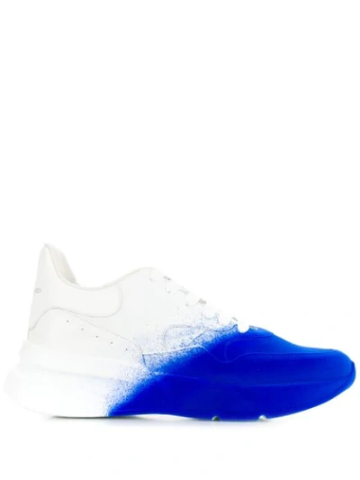 Alexander Mcqueen Men's Larry Degrade Spray Paint Platform Sneakers In Blue