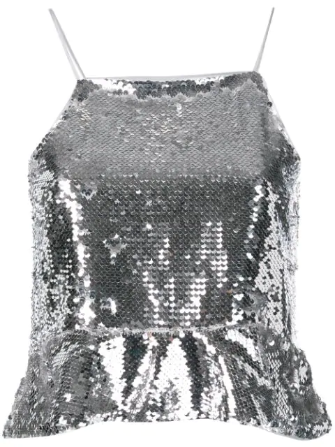 ganni sequin top