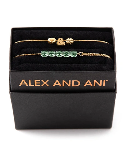 Alex And Ani Love & Luck Bracelets, Set Of 2, Gold
