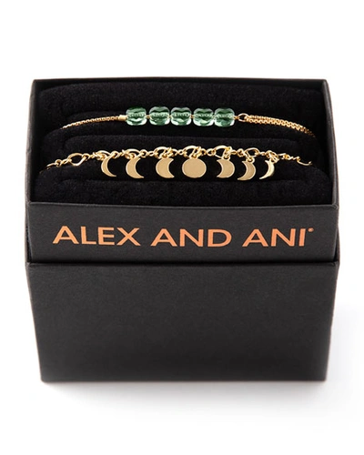 Alex And Ani Lunar Phase Bracelet Gift Set, Gold