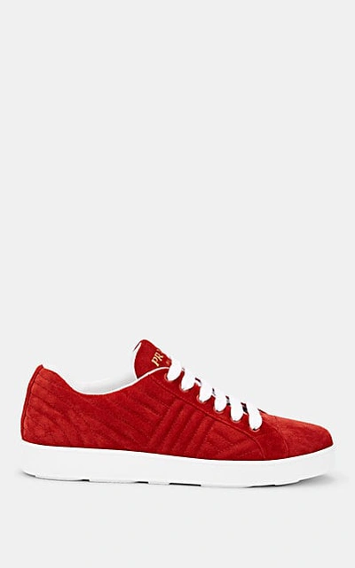 Prada Quilted Suede Low-top Sneakers