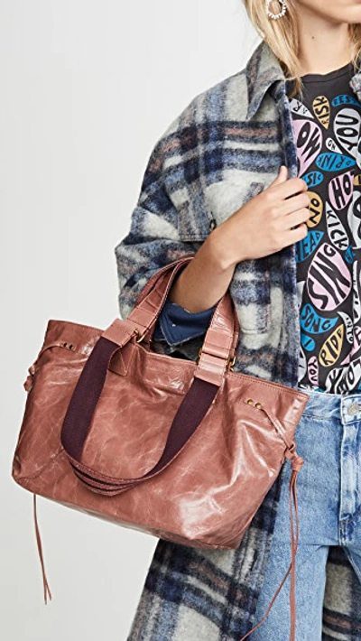 Isabel Marant Bagya New Crackled Tote Bag In Rosewood