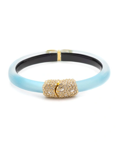 Alexis Bittar Crystal Encrusted Skinny Hinge Bracelet, Turquoise