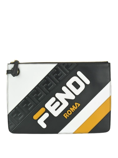 Fendi Roma Clutch In Black