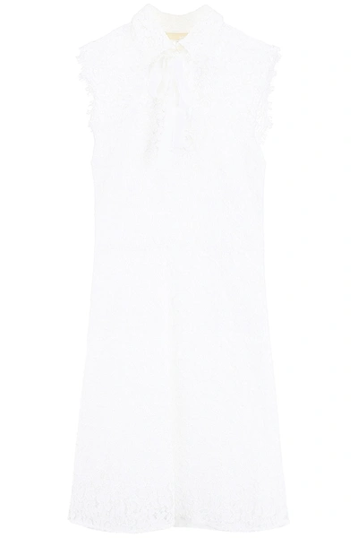 Michael Michael Kors Lace Dress With Bow In White