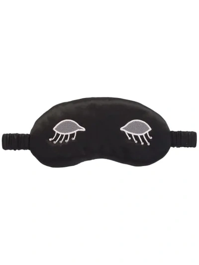 Morgan Lane Lacey Lids Sleeping Mask In Black