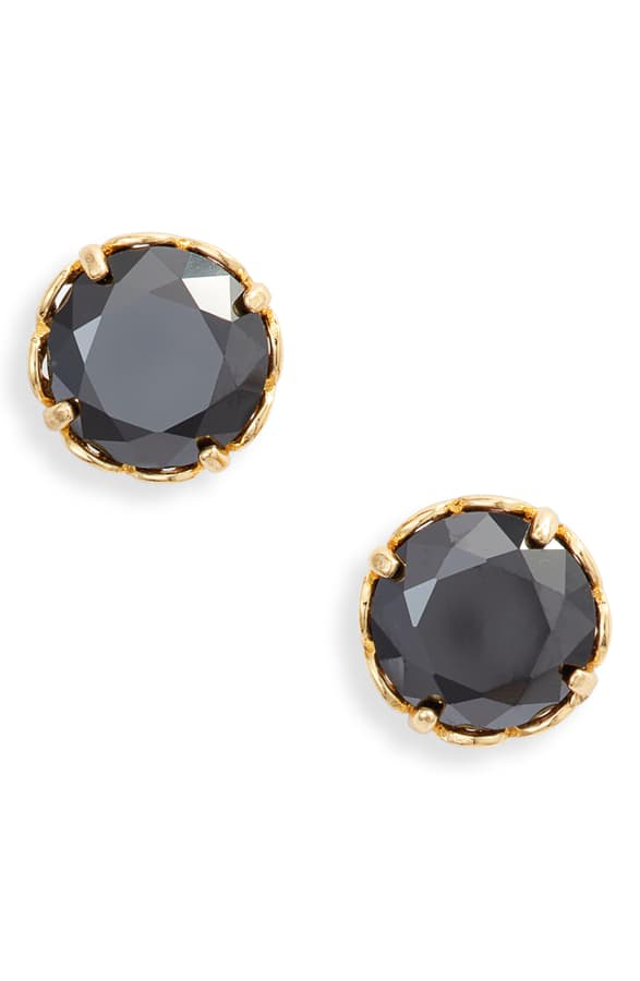 Kate Spade That Sparkle Round Stud Earrings In Jet ModeSens