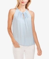 Vince Camuto Gathered-neck Keyhole Top In Bluebell