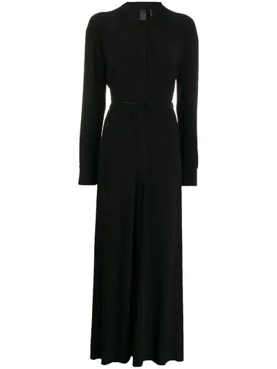 Norma Kamali Belted Shirt Dress - Black