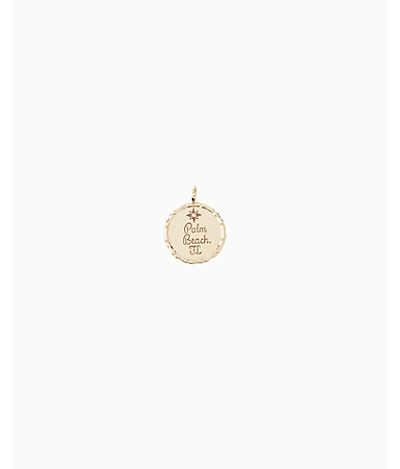 Lilly Pulitzer Location Charm - Palm Beach In Gold Metallic