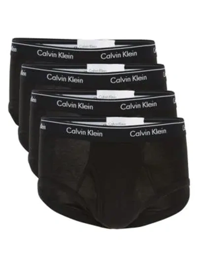 Calvin Klein 4-pack Logo Cotton Briefs In Black