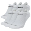 Nike Everyday Plus Cushioned No-show Training Socks (6-pack) In White/black