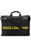 Dolce & Gabbana Reisetasche Mit Logo-print In Nero / Giallo