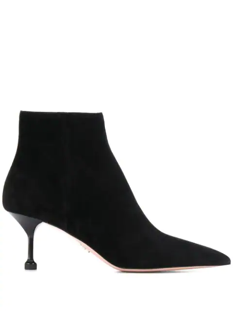Prada Stiefeletten Mit Kitten Heel Absatz In Black Modesens