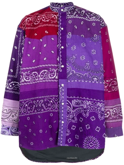 Children Of The Discordance Bandana Print Shirt In Purple