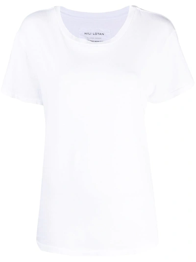 Nili Lotan Corienne Cotton-jersey T-shirt In Grey