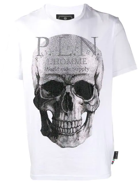 Philipp Plein Platinum Cut Skull T-shirt In White | ModeSens