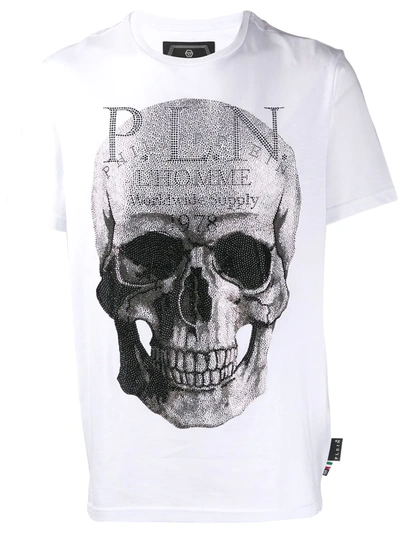 Philipp Plein Platinum Cut Skull T-shirt In White