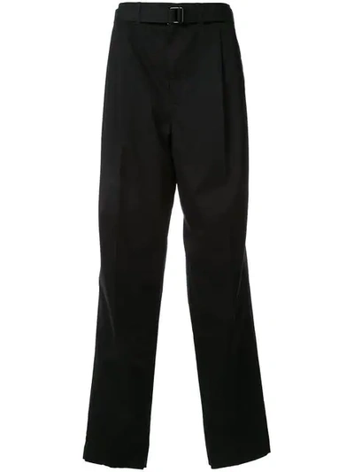 Lemaire Wide Leg Trousers In Black