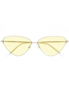 Balenciaga Aviator Style Sunglasses In Yellow