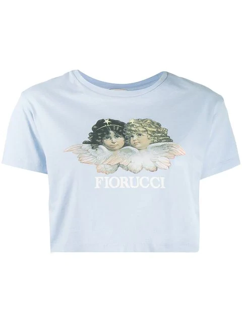 Fiorucci Cherub Logo T-shirt - Blue | ModeSens