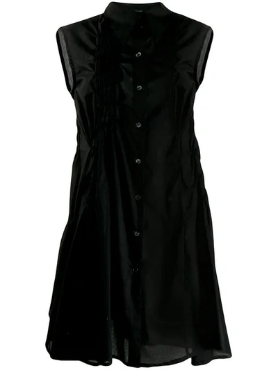 Ann Demeulemeester Asymmetric Shirt Dress - Black