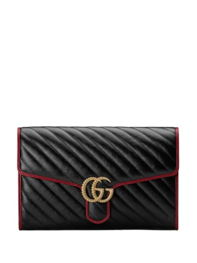 Gucci Gg Marmont Clutch In Black
