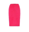 Versace Mohair Blend Knit Pencil Skirt In Pink