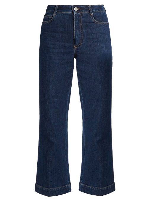 Stella Mccartney Wide-leg Cropped Jeans In Colour: Indigo-blue | ModeSens