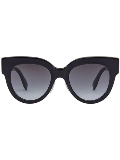 Fendi Oversized Cat-eye Acetate Sunglasses In Black