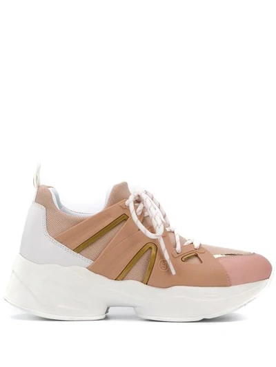 Liu •jo Chunky Sole Panel Trainers In Neutrals