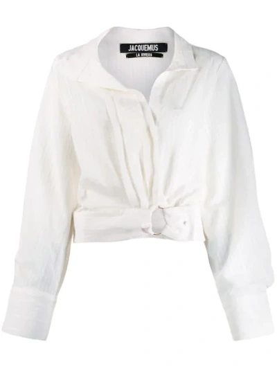 Jacquemus Pietro Ring Embellished Shirt In White