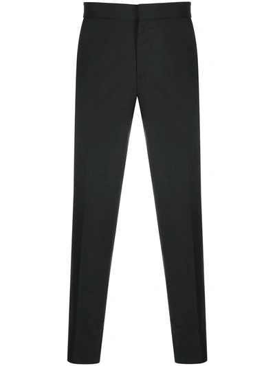 Brunello Cucinelli Wool & Silk Tuxedo Trousers In Black
