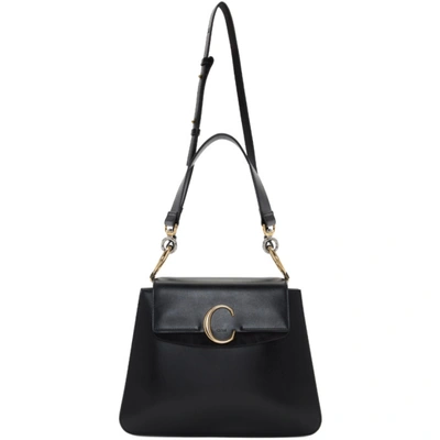 Chloé Chloe Black Medium Chloe C Shoulder Bag In 001 Black