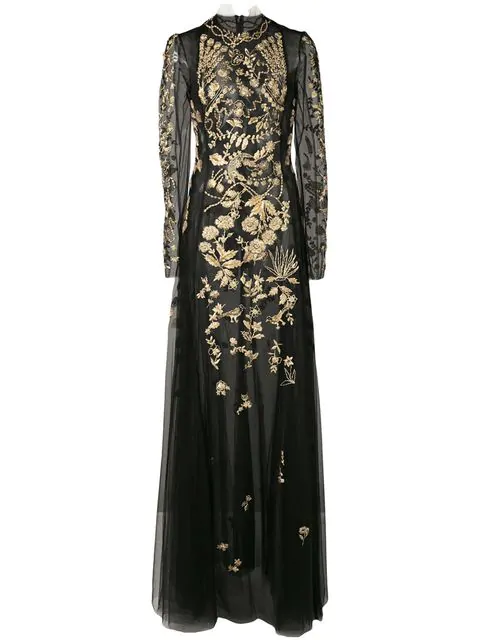 oscar de la renta black gown