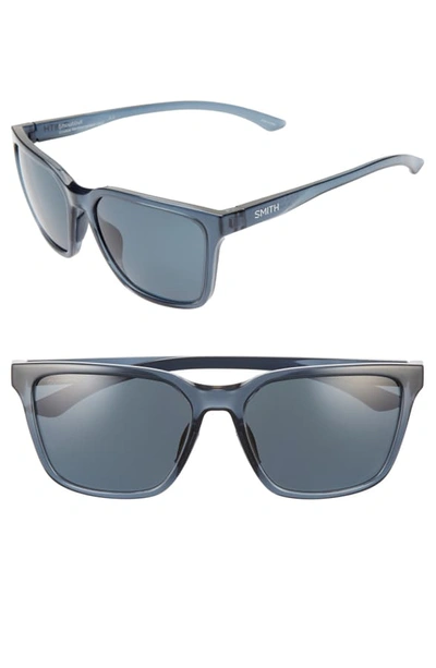 Smith Shoutout 57mm Chromapop(tm) Polarized Square Sunglasses In Crystal Mediterranean/ Black