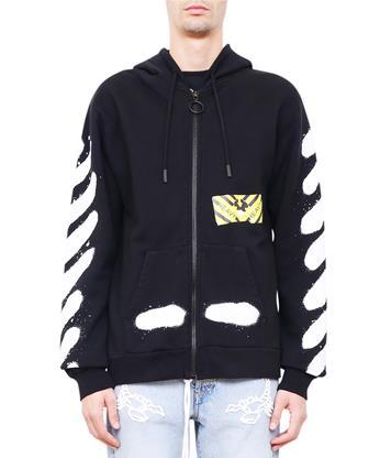 off white diagonal spray hoodie