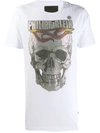 Philipp Plein Round Neck Flame T-shirt In White